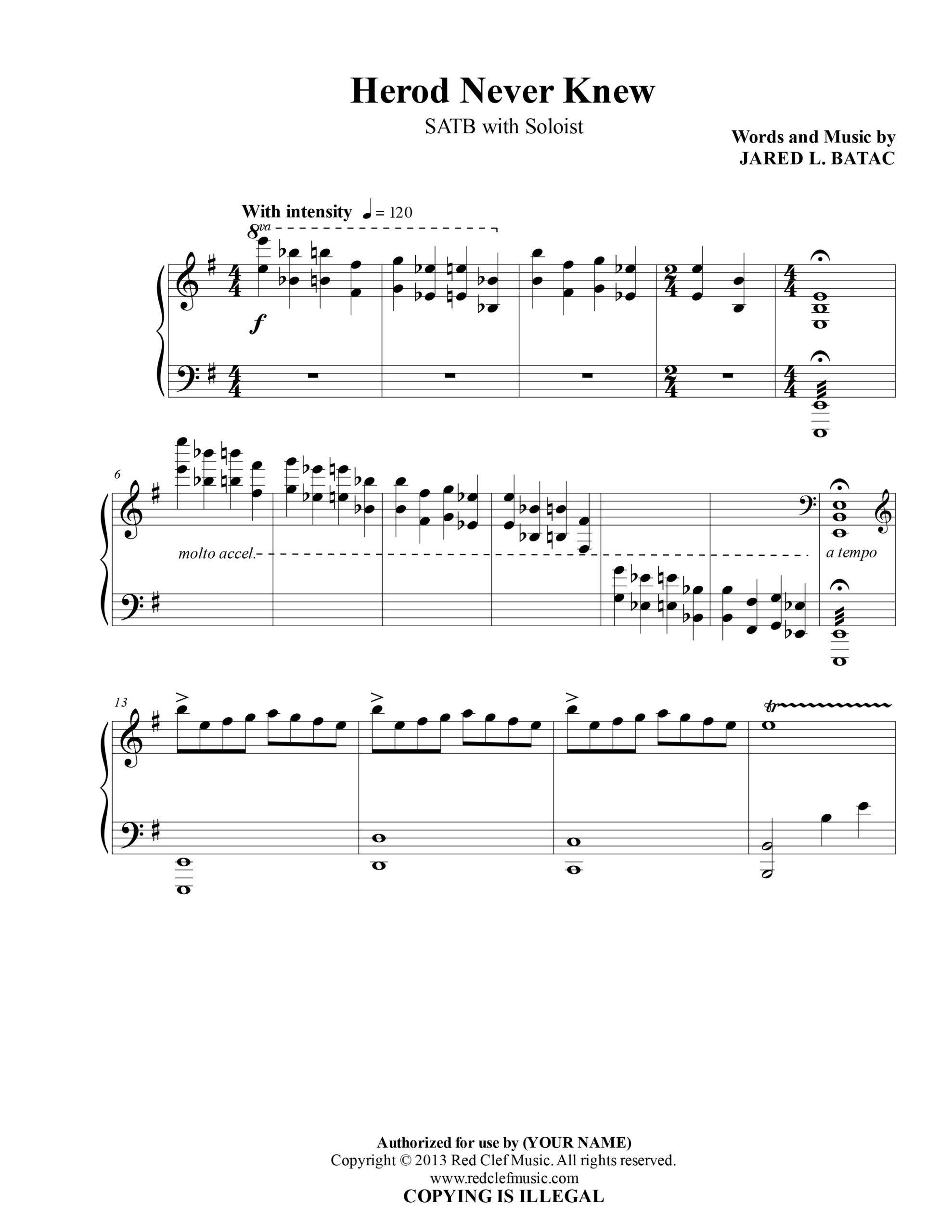Herod Never Knew with Accompaniment in G.musx