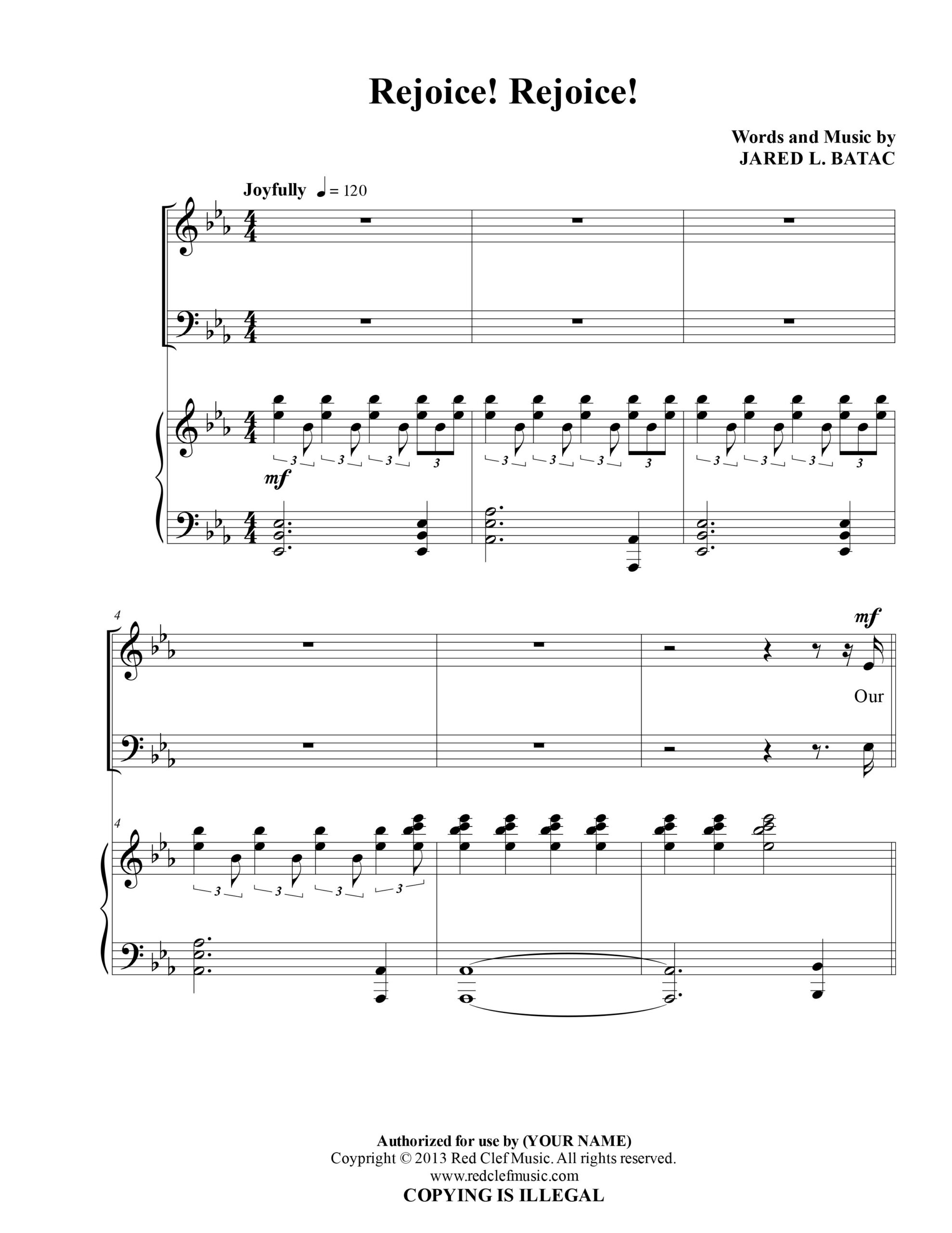 Rejoice! Rejoice! with Accompaniment in Eb.musx